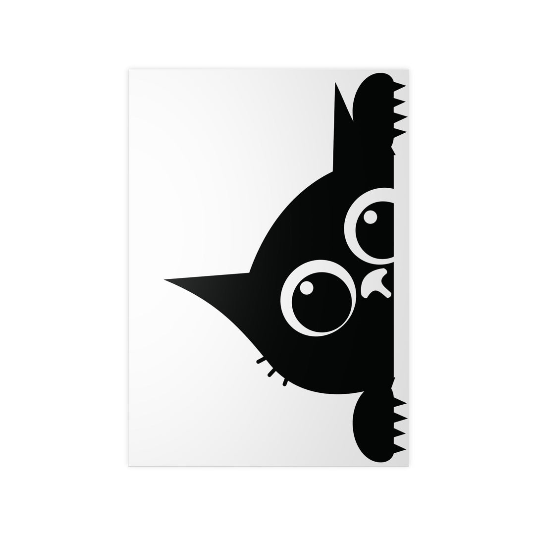 Affiche chat minimaliste noir et blanc – Illustration murale design, déco moderne, art félin graphique - MoodElle