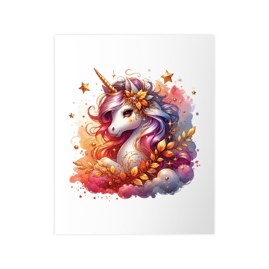 Affiche licorne féerique – illustration aquarelle dorée et magique - MoodElle