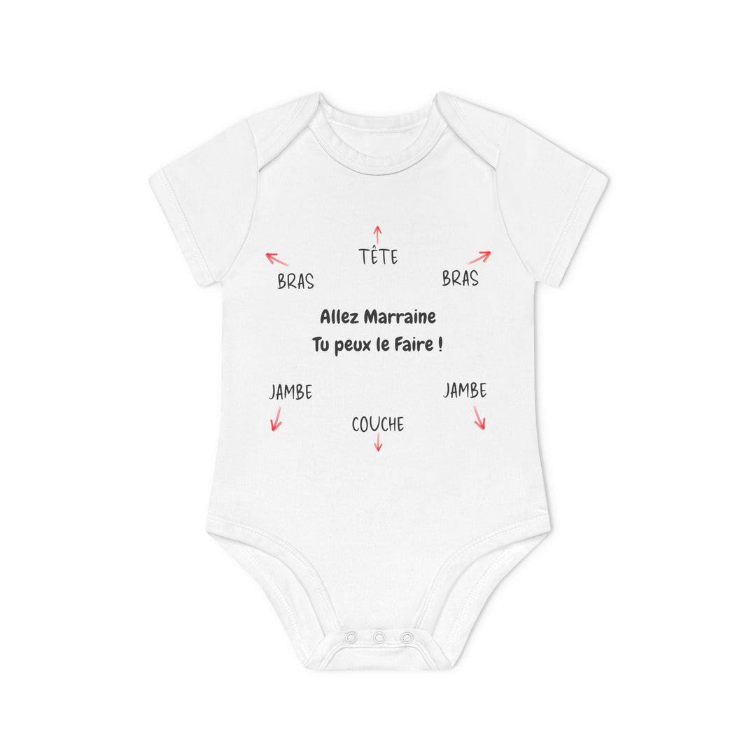 Body bébé humour – “Allez Marraine tu peux le faire !” – idée cadeau naissance originale - MoodElle