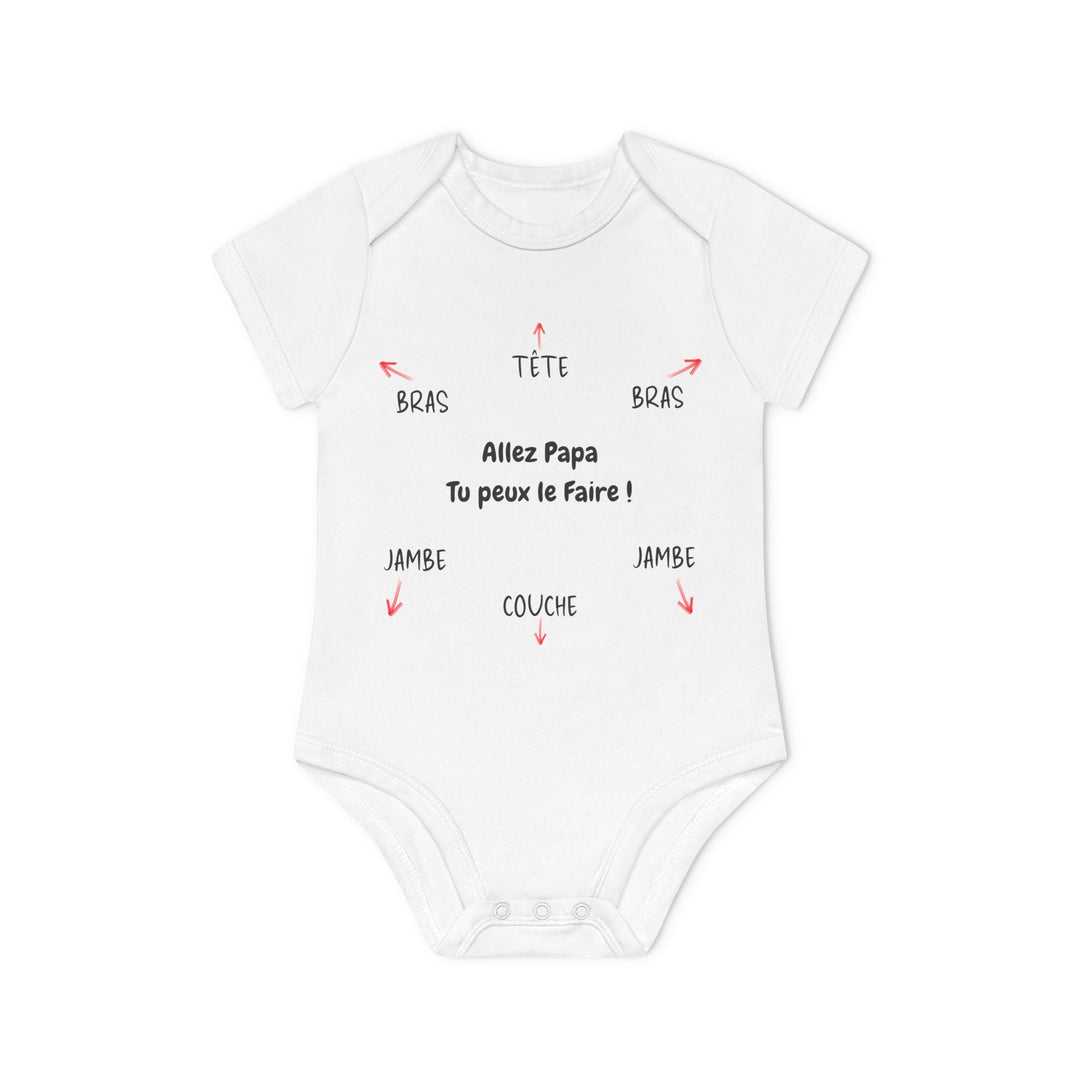 Body bébé humour – “Allez Papa tu peux le faire !” – idée cadeau naissance drôle - MoodElle