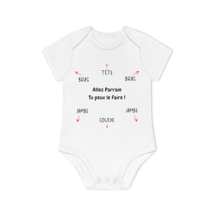 Body bébé humour – “Allez Parrain tu peux le faire !” – idée cadeau naissance originale - MoodElle