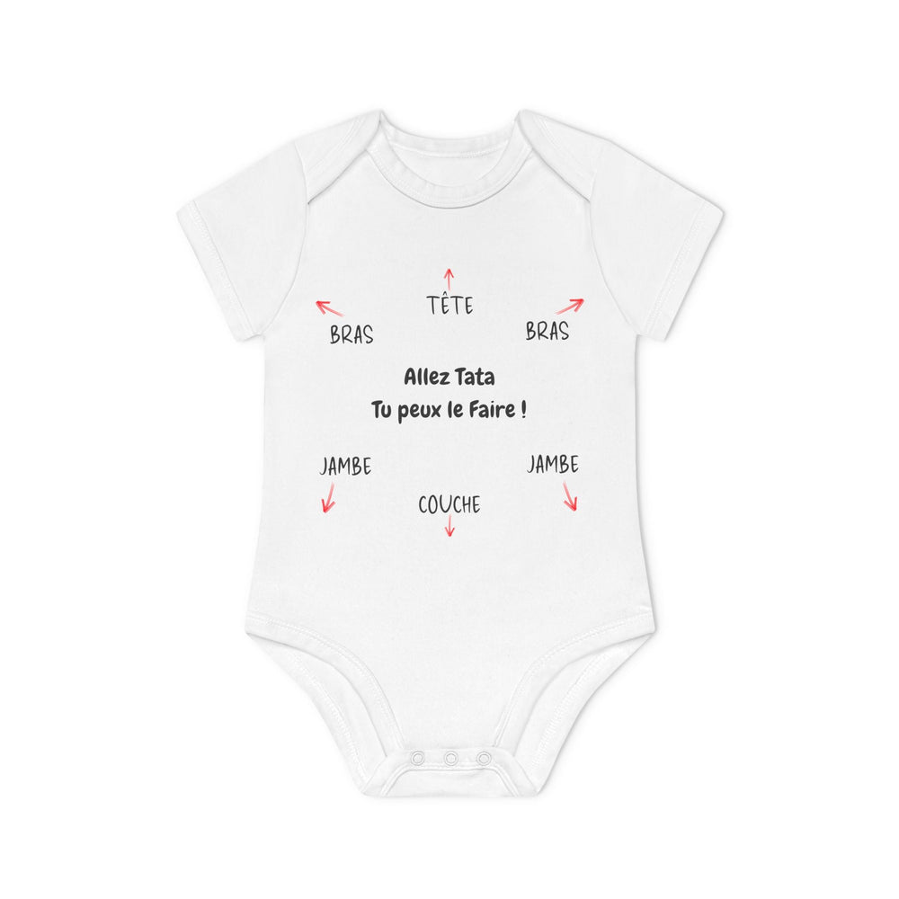 Body bébé humour – “Allez Tata tu peux le faire !” – idée cadeau naissance originale - MoodElle