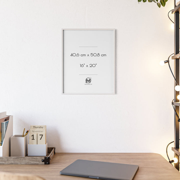 Cadre 16'x20' - blanc – 40.6 x 50.8 cm - cadre mural ou à poser - MoodElle