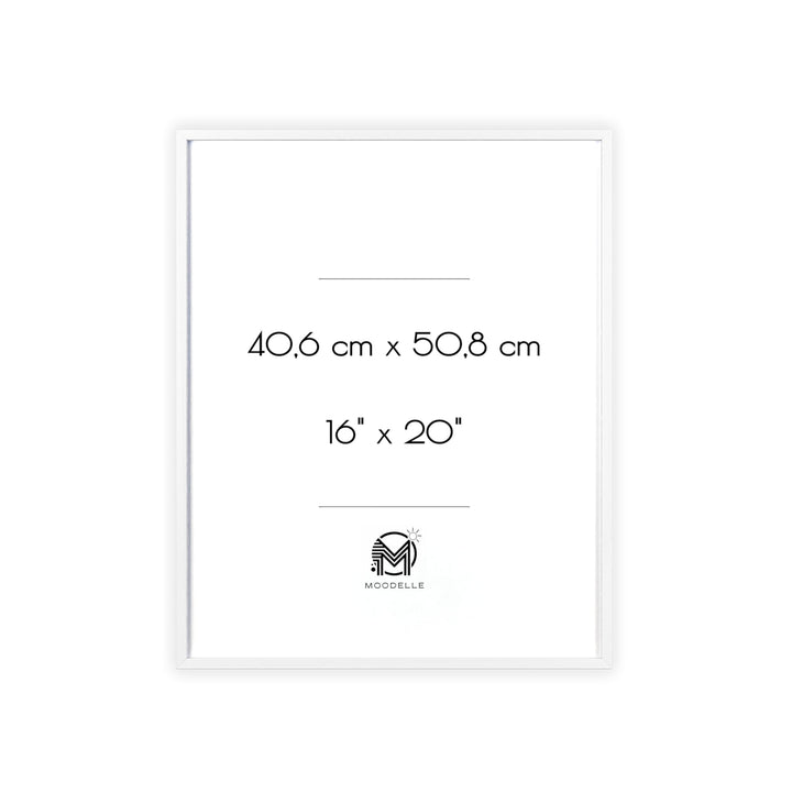 Cadre 16'x20' - blanc – 40.6 x 50.8 cm - cadre mural ou à poser - MoodElle