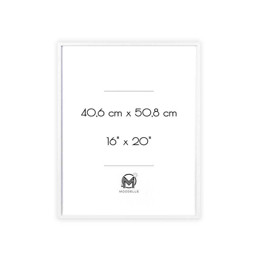 Cadre 16'x20' - blanc – 40.6 x 50.8 cm - cadre mural ou à poser - MoodElle