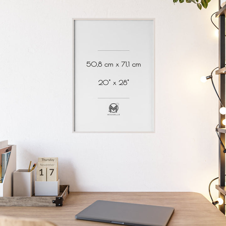 Cadre 20'x28' - blanc – 50.8 x 71.1 cm - cadre mural ou à poser - MoodElle