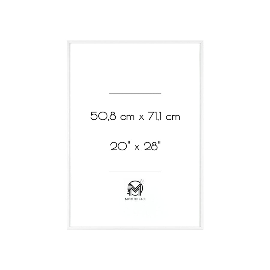 Cadre 20'x28' - blanc – 50.8 x 71.1 cm - cadre mural ou à poser - MoodElle