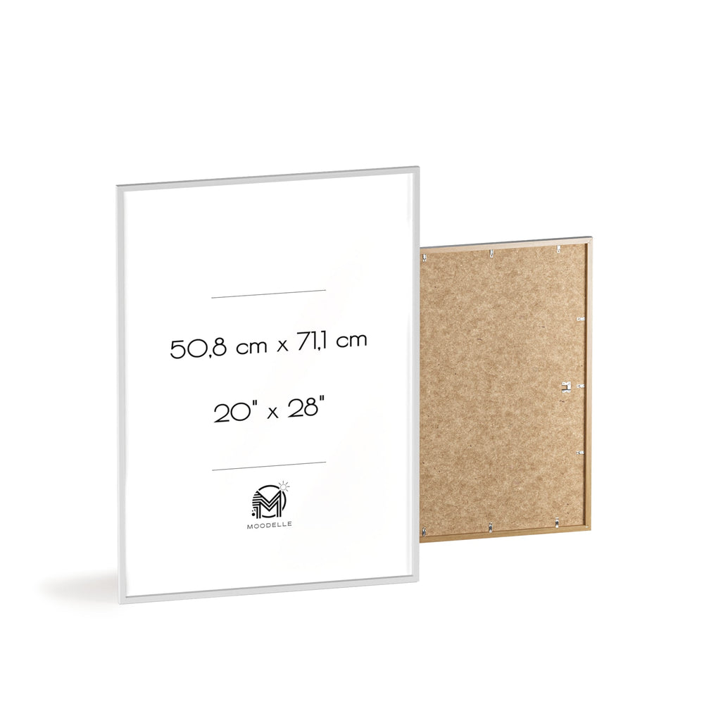 Cadre 20'x28' - blanc – 50.8 x 71.1 cm - cadre mural ou à poser - MoodElle