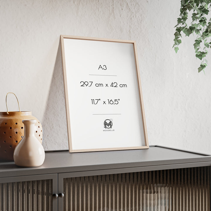 Cadre A3 - bois – 29.7 x 42 cm - cadre mural ou à poser - MoodElle