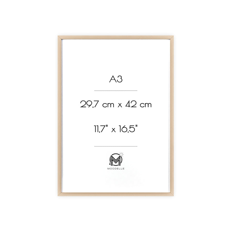 Cadre A3 - bois – 29.7 x 42 cm - cadre mural ou à poser - MoodElle