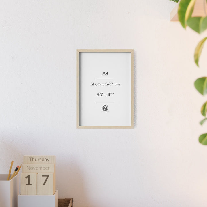 Cadre A4 - bois – 21x29,7 cm - cadre mural ou à poser - MoodElle