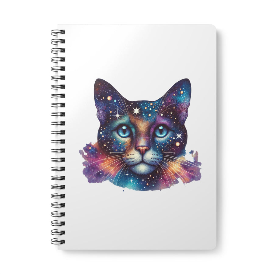 Carnet spirale chat galaxie – Notebook “Space Cat” coloré – cadeau pour les amoureux des chats et fans d'astrologie - MoodElle