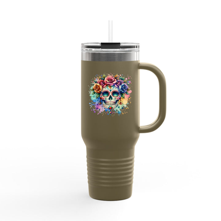 Gourde "Dia de Los Muertos" - Crâne Fleuri Coloré - MoodElle