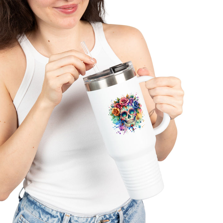 Gourde "Dia de Los Muertos" - Crâne Fleuri Coloré - MoodElle