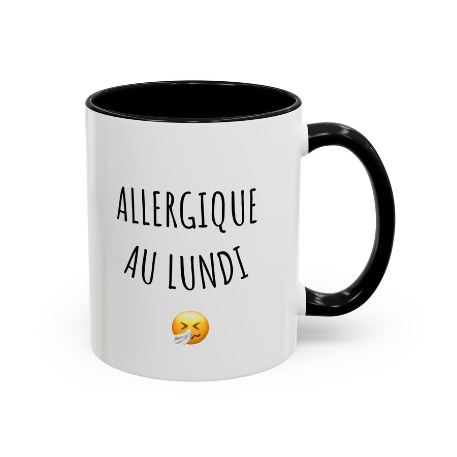 Mug "Allergique au Lundi" – Tasse humour pour les matins difficiles – Cadeau original anti - lundi - MoodElle