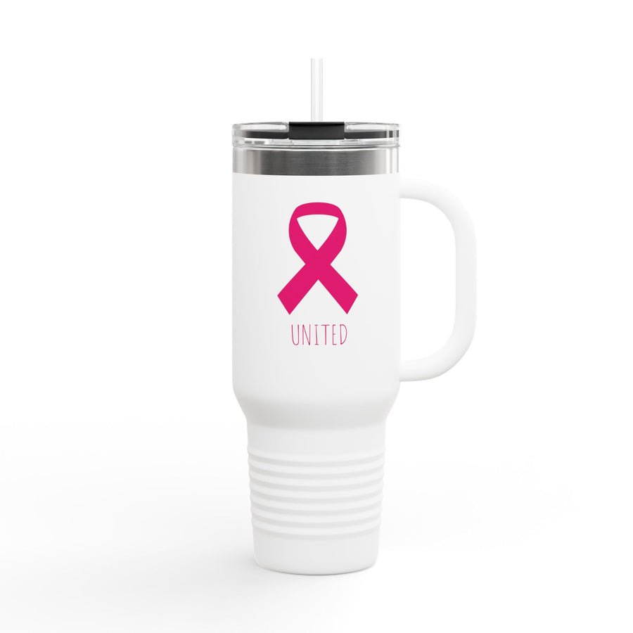 Mug Isotherme Ruban Rose – Gourde de Voyage Solidaire – Sensibilisation Cancer du Sein - MoodElle