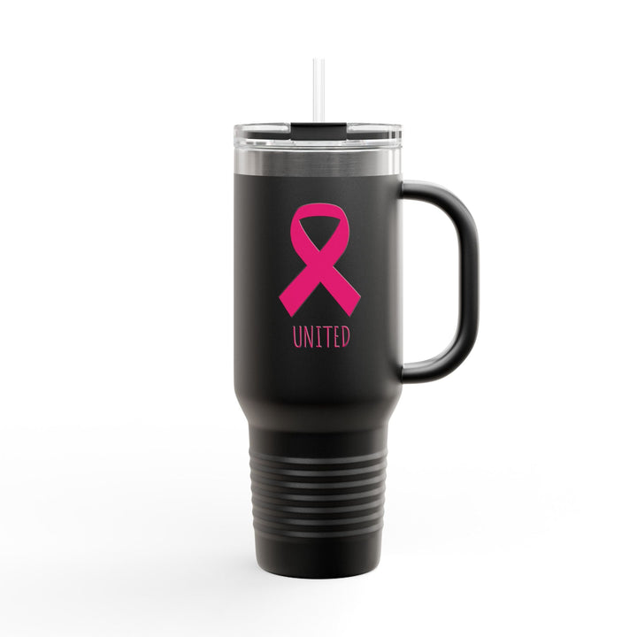 Mug Isotherme Ruban Rose – Gourde de Voyage Solidaire – Sensibilisation Cancer du Sein - MoodElle