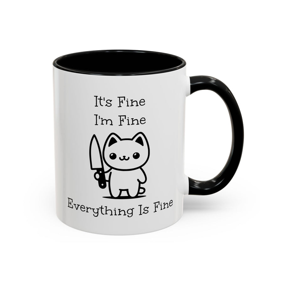 Mug kawaii humoristique "I"m Fine", cadeau original café & thé - MoodElle