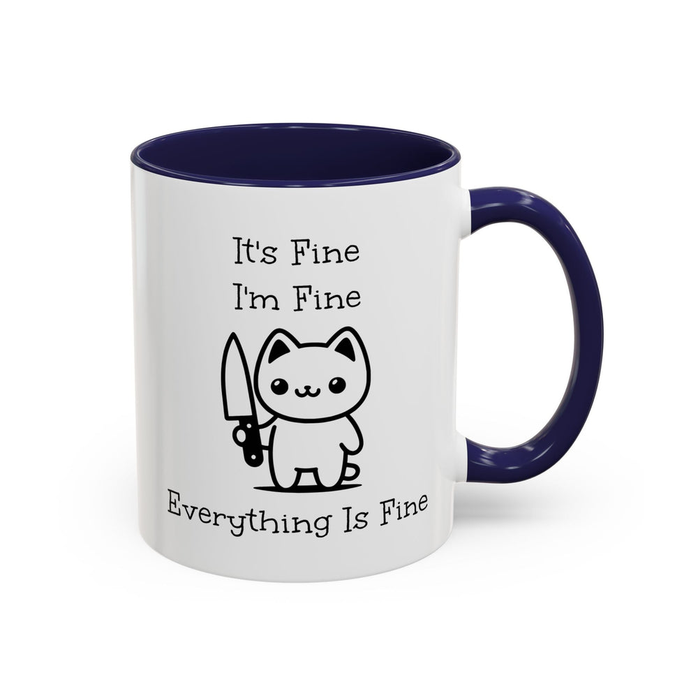 Mug kawaii humoristique "I"m Fine", cadeau original café & thé - MoodElle
