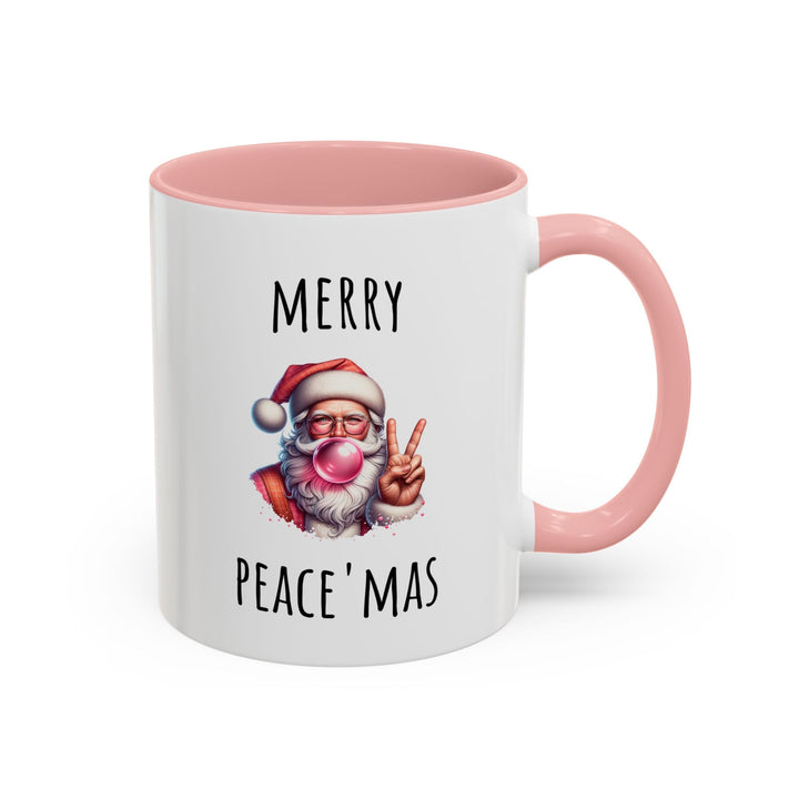 Mug “Merry Peace’Mas” – Père Noël cool & rétro – Cadeau de Noël original et drôle - MoodElle