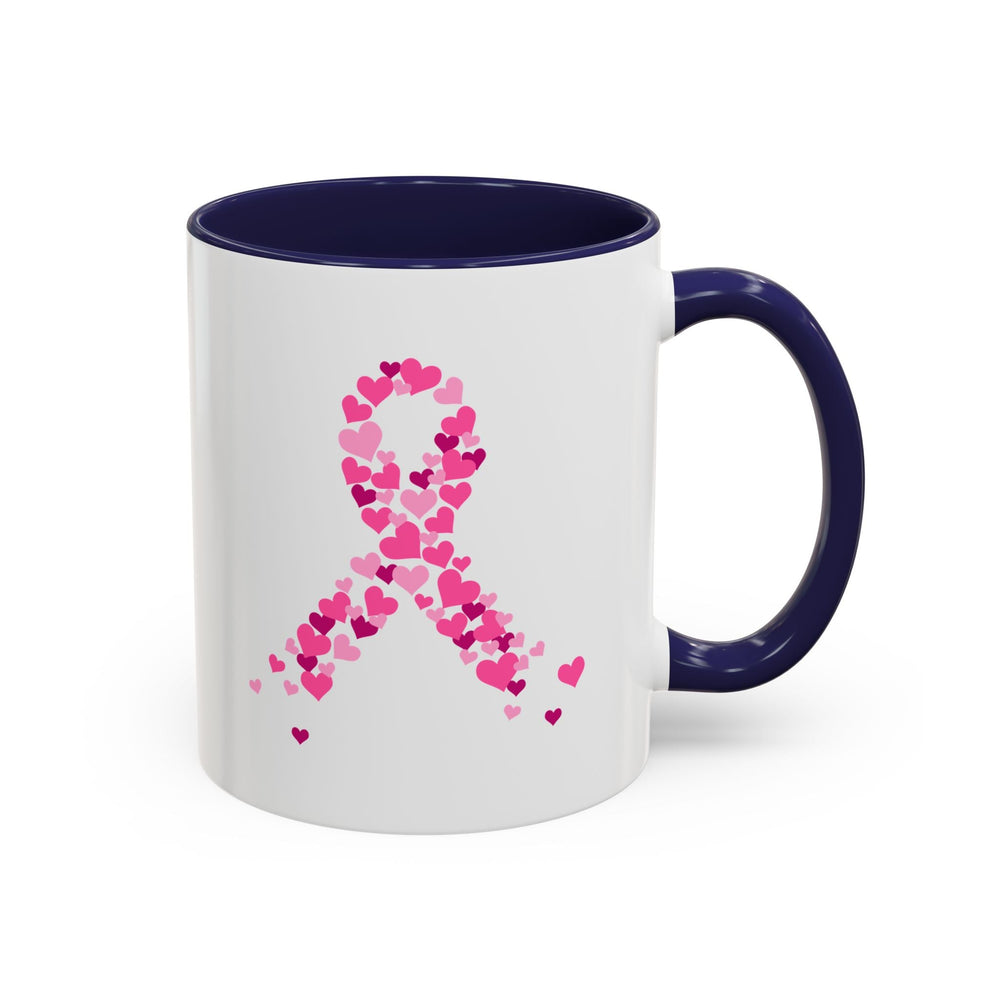 Mug "octobre rose" Ruban Rose Cœurs – Tasse Solidaire Octobre Rose - MoodElle