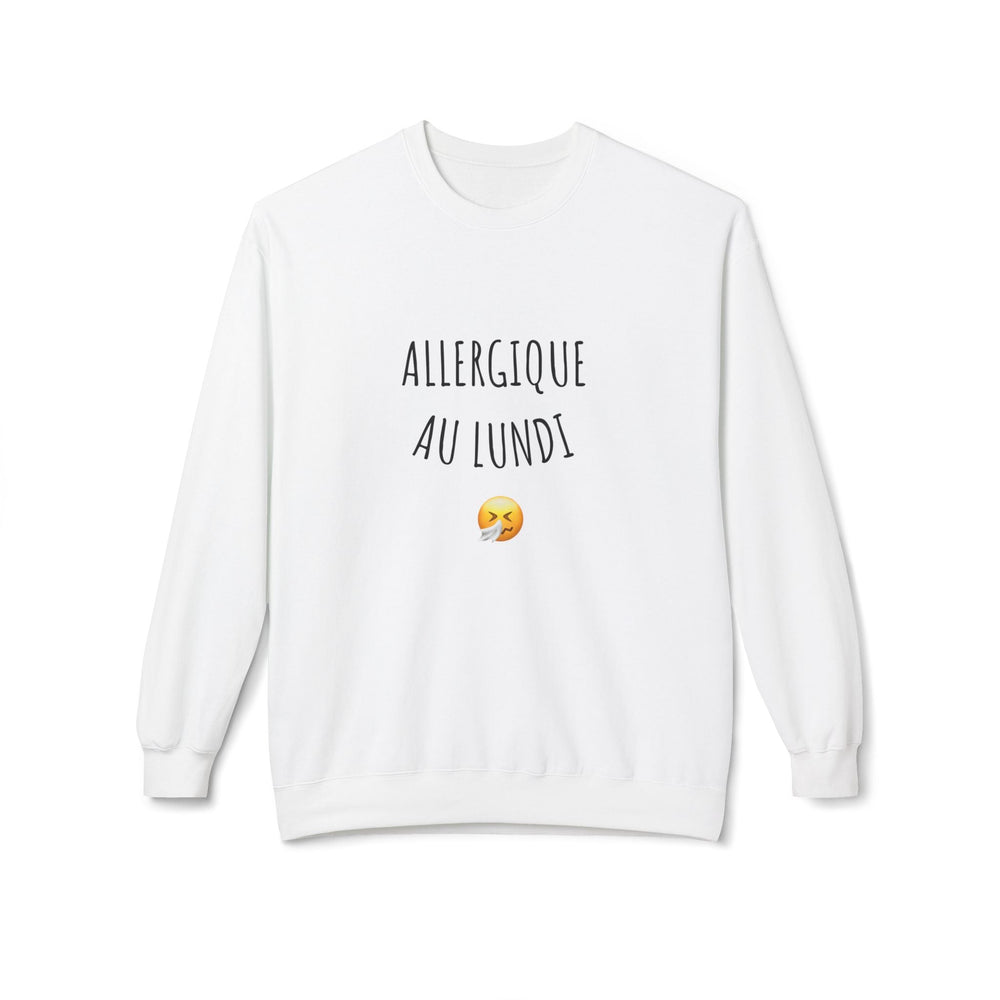 Sweat “Allergique au Lundi ” – Pull drôle et cosy – Cadeau original pour les anti - lundi - MoodElle