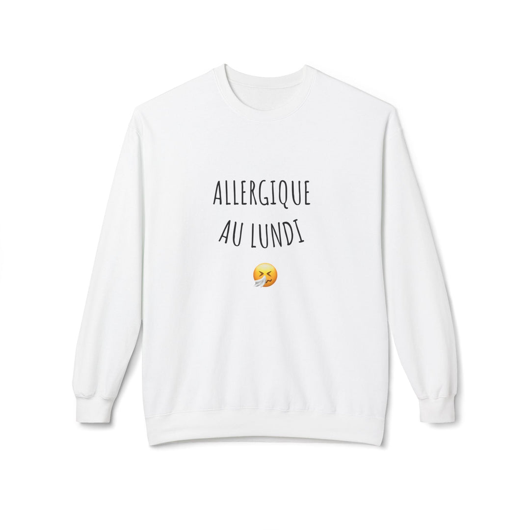 Sweat “Allergique au Lundi ” – Pull drôle et cosy – Cadeau original pour les anti - lundi - MoodElle
