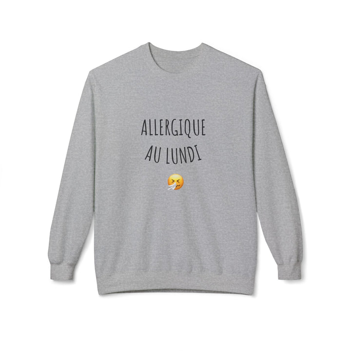 Sweat “Allergique au Lundi ” – Pull drôle et cosy – Cadeau original pour les anti - lundi - MoodElle