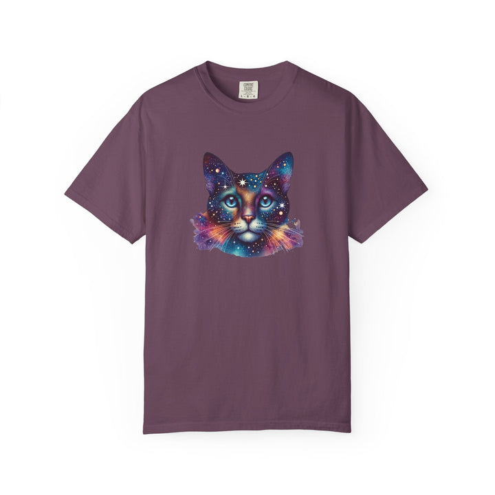 T-shirt chat galaxie – “Space Cat” – Tee unisexe coton, impression durable – Cadeau amoureux des chats - MoodElle