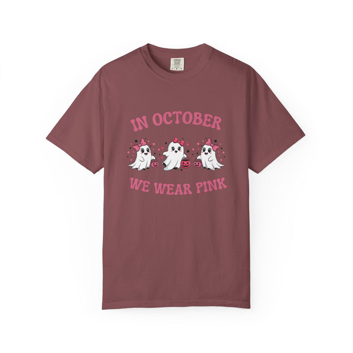 T-shirt " In october, we wear Pink" - Octobre rose - MoodElle