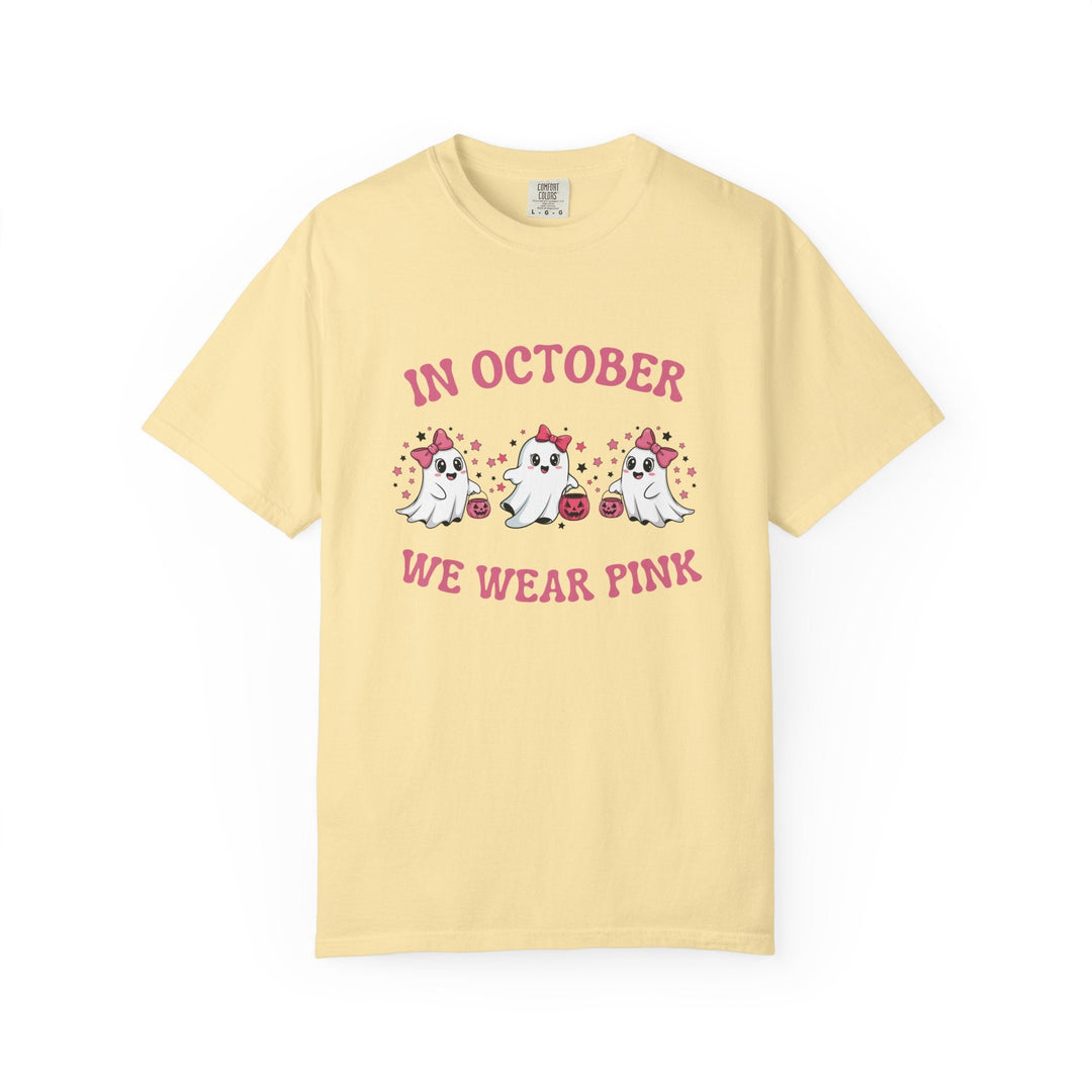 T-shirt " In october, we wear Pink" - Octobre rose - MoodElle