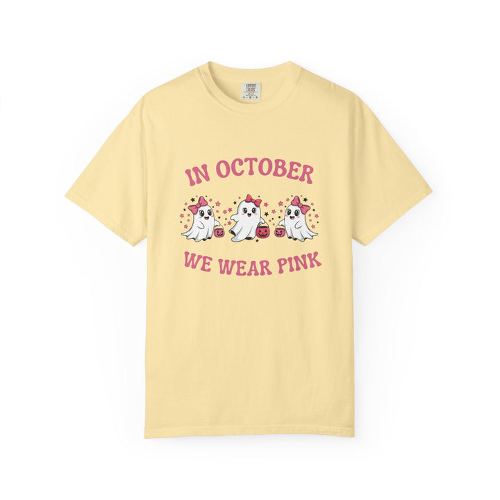 T-shirt " In october, we wear Pink" - Octobre rose - MoodElle