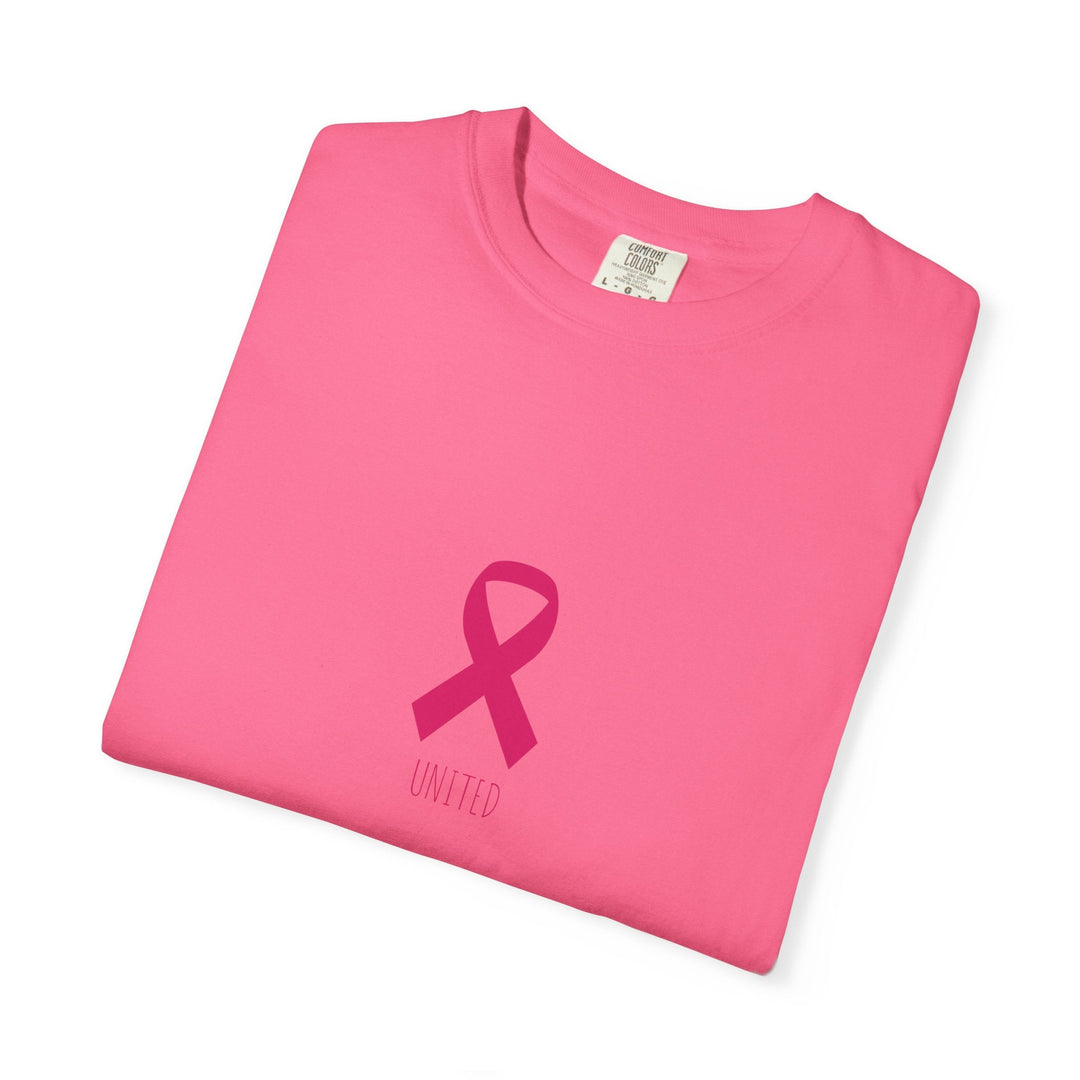 T-shirt Rose Ruban Rose – United – Vêtement Solidaire contre le Cancer du Sein – Recto/Verso - MoodElle