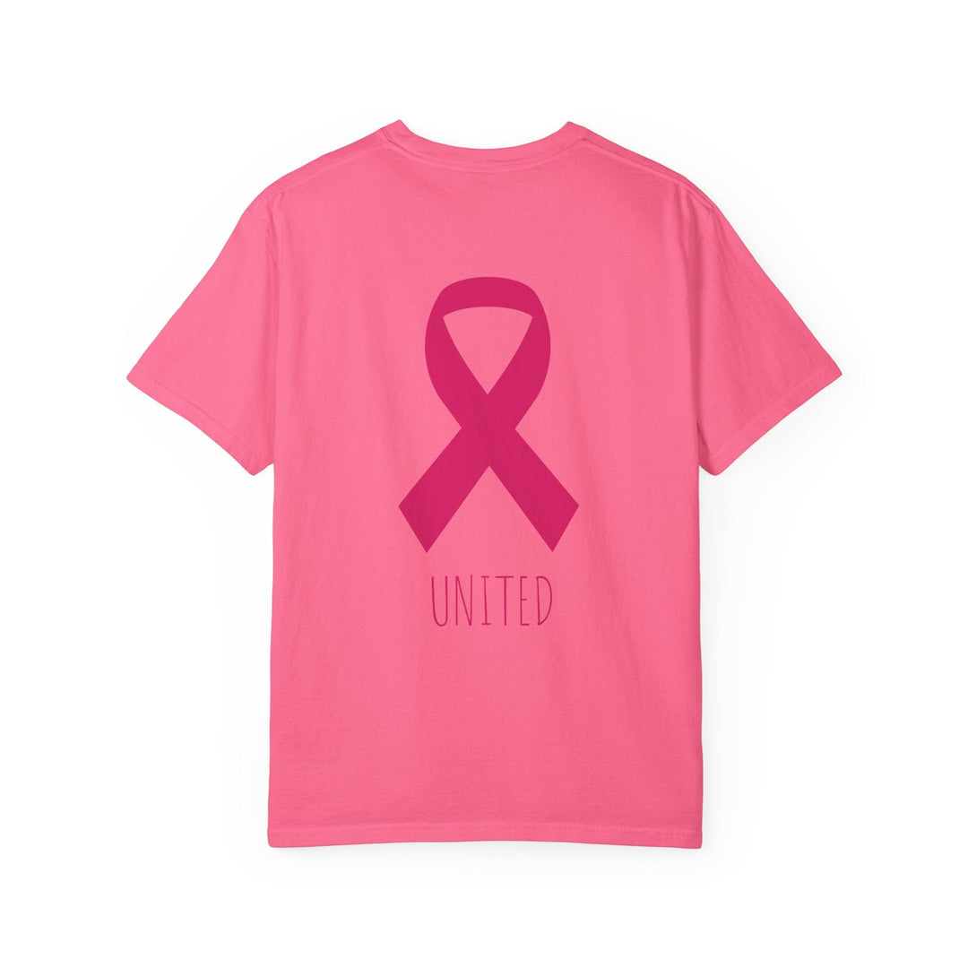 T-shirt Rose Ruban Rose – United – Vêtement Solidaire contre le Cancer du Sein – Recto/Verso - MoodElle