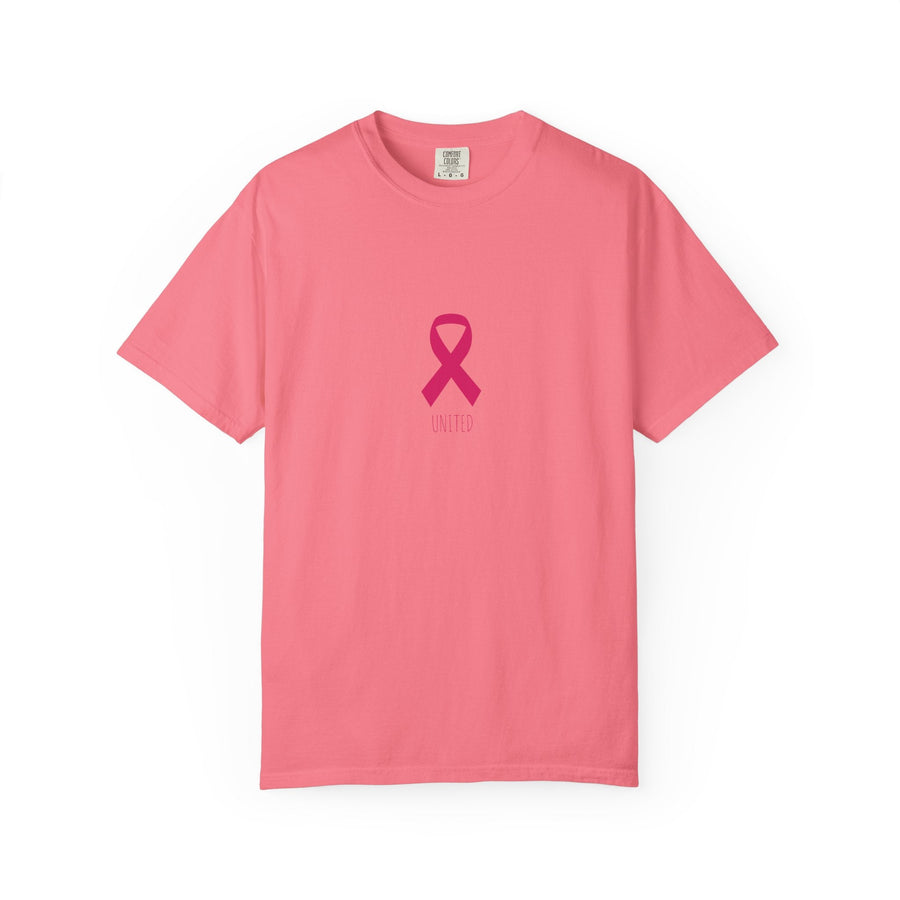 T-shirt Rose Ruban Rose – United – Vêtement Solidaire contre le Cancer du Sein – Recto/Verso - MoodElle