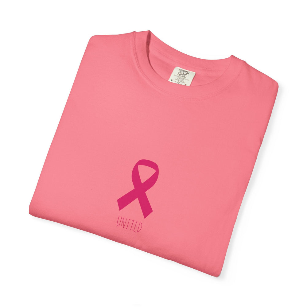 T-shirt Rose Ruban Rose – United – Vêtement Solidaire contre le Cancer du Sein – Recto/Verso - MoodElle