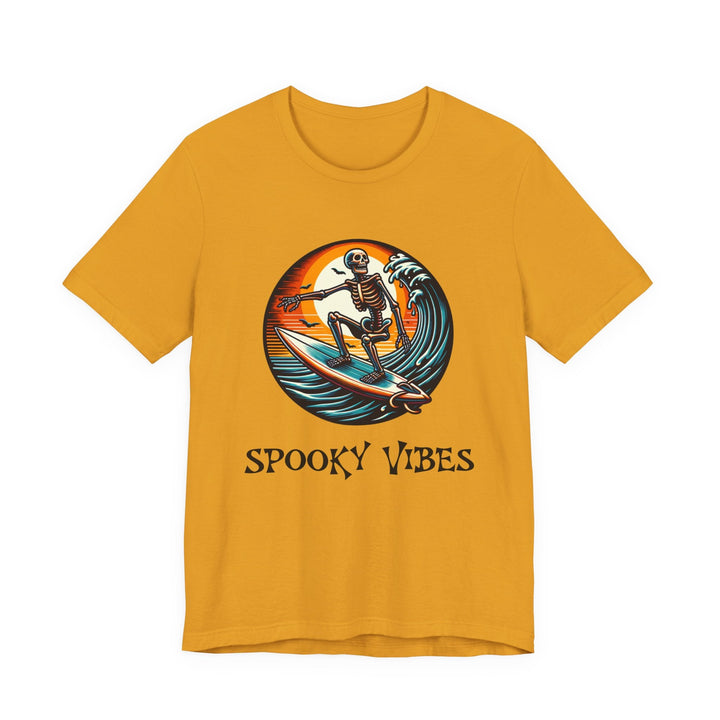 T-shirt Spooky Vibes – squelette surfeur vintage Halloween - MoodElle