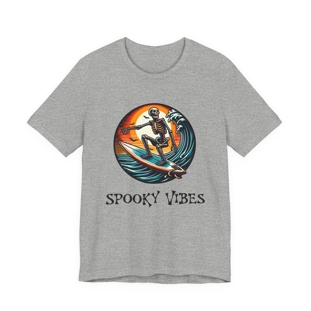T-shirt Spooky Vibes – squelette surfeur vintage Halloween - MoodElle