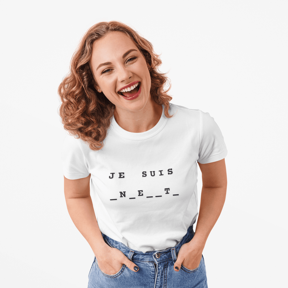 T-shirt texte à trous — "Je suis enceinte" — Idée annonce grossesse originale & drôle - MoodElle