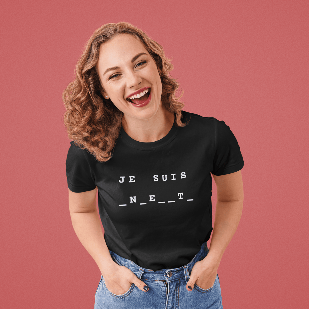 T-shirt texte à trous — "Je suis enceinte" — Idée annonce grossesse originale & drôle - MoodElle
