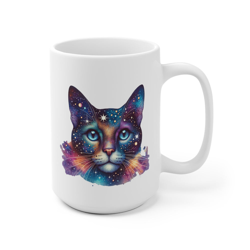 Tasse blanche chat galaxie – mug “Space Cat” – cadeau amoureux des chats & astronomie - MoodElle