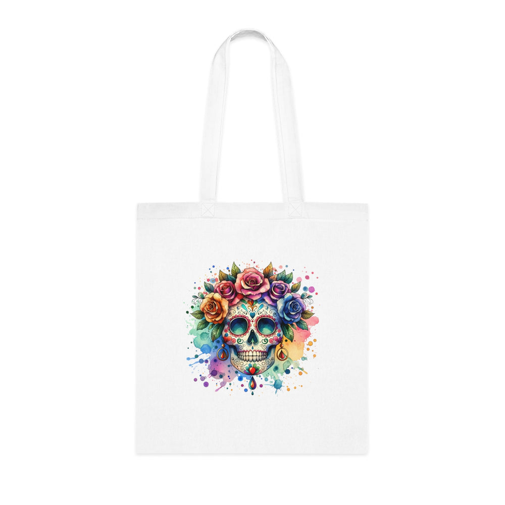 Tote Bag Crâne Fleuri Coloré – Sac Dia de los Muertos Original - MoodElle