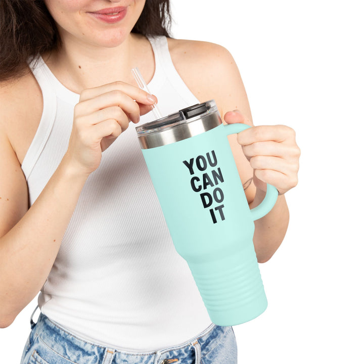Travel Cup "You can do it ” – Mug isotherme avec paille réutilisable - MoodElle