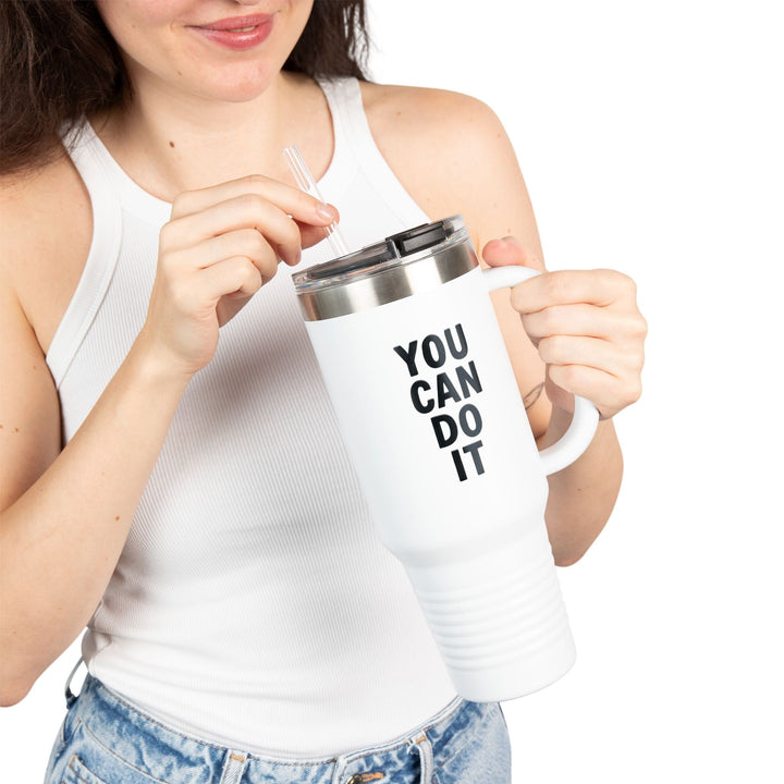 Travel Cup "You can do it ” – Mug isotherme avec paille réutilisable - MoodElle
