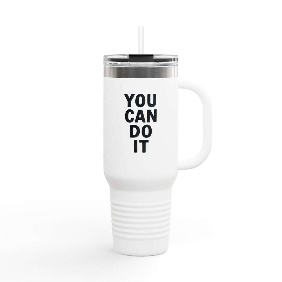 Travel Cup "You can do it ” – Mug isotherme avec paille réutilisable - MoodElle