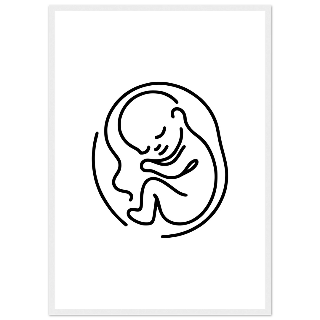 Affiche bébé in utéro | Line Art - MoodElle