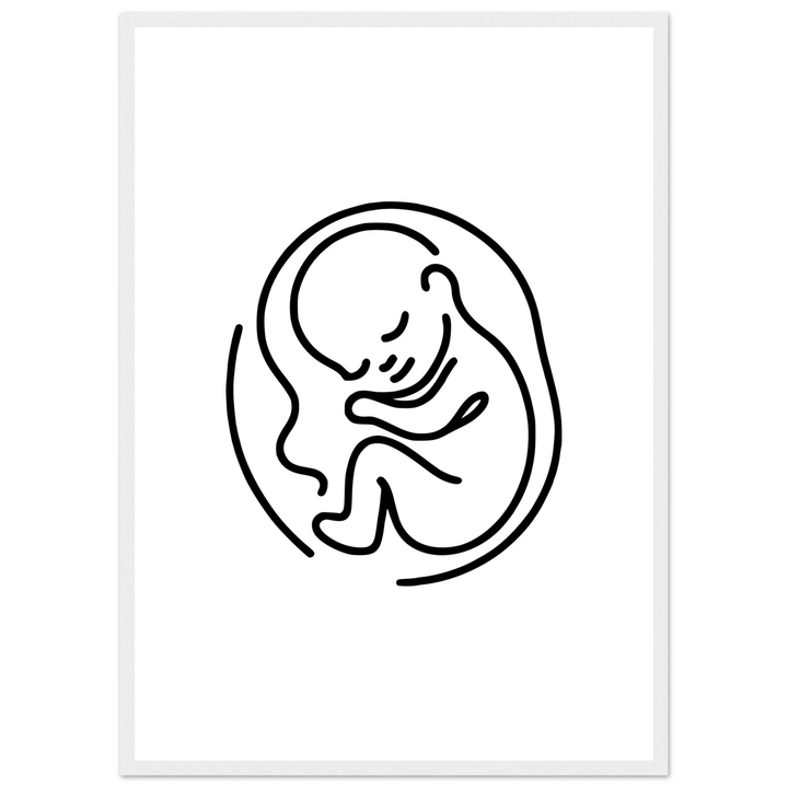 Affiche bébé in utéro | Line Art - MoodElle