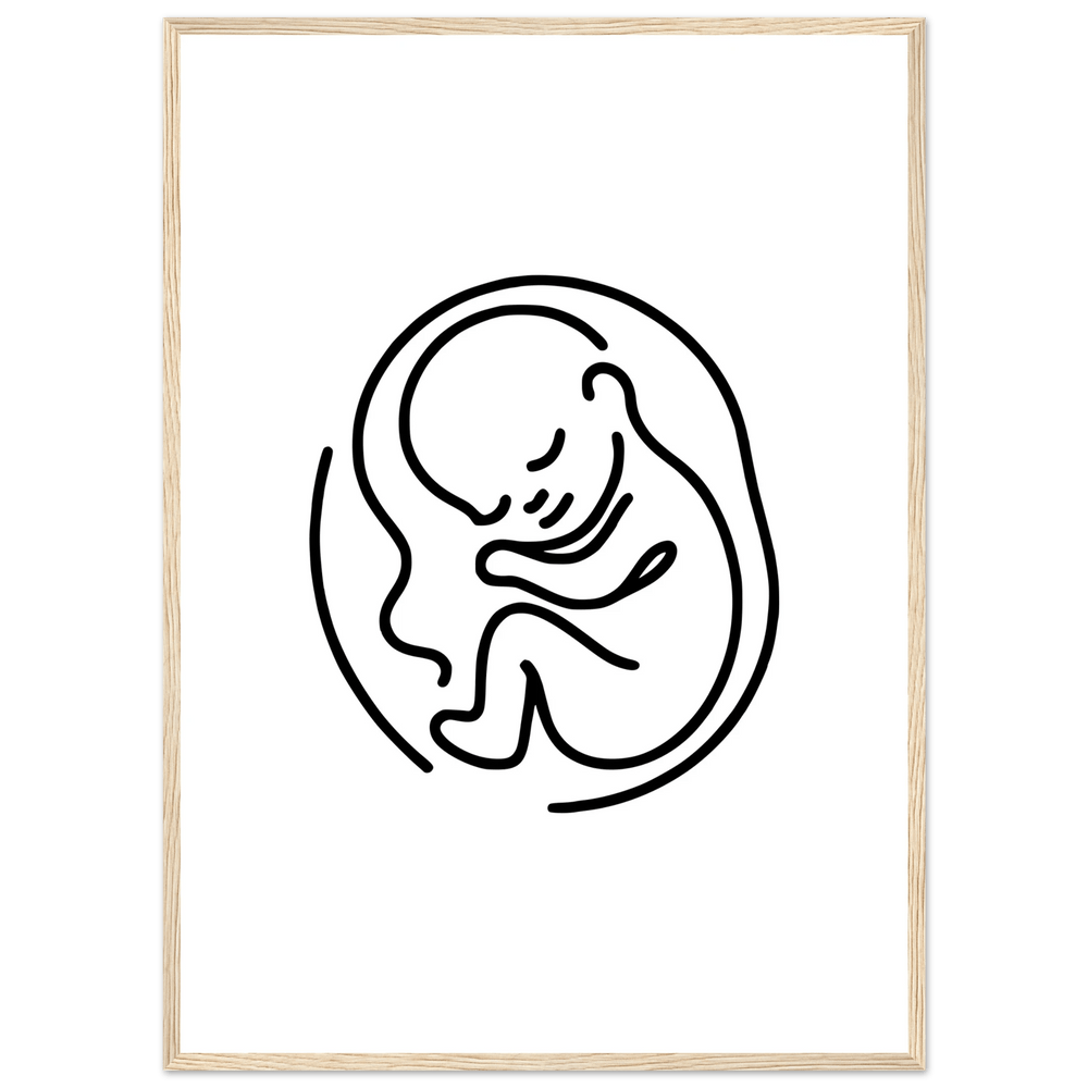 Affiche bébé in utéro | Line Art - MoodElle