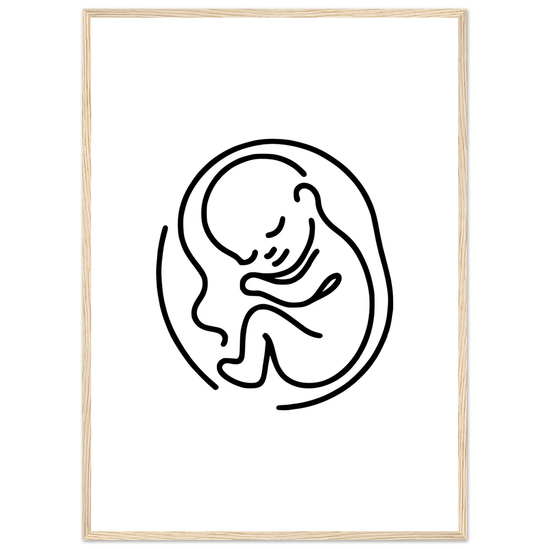 Affiche bébé in utéro | Line Art - MoodElle