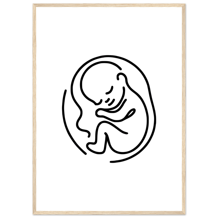 Affiche bébé in utéro | Line Art - MoodElle